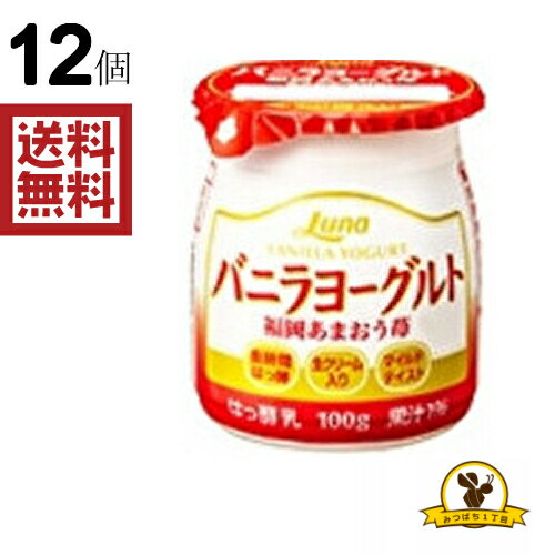 【冷蔵】ルナ バニラヨーグルト 福岡あまおう苺 100gX12個 【冷蔵】ルナ バニラヨーグルト 福岡あまおう苺 100gX12個