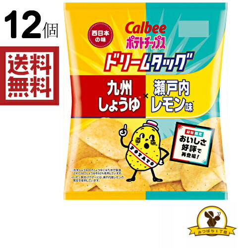 カルビー ポテトチップス ドリームタッグ 九州しょうゆ × 瀬戸内レモン味 X1箱(12袋)