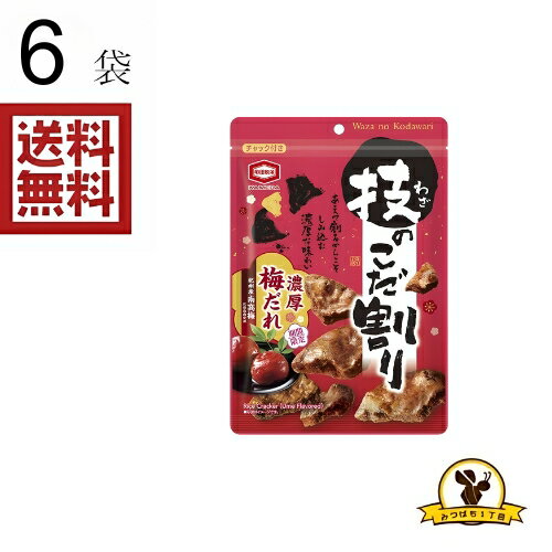 亀田 技のこだ割り 濃厚梅だれ 100gX6袋