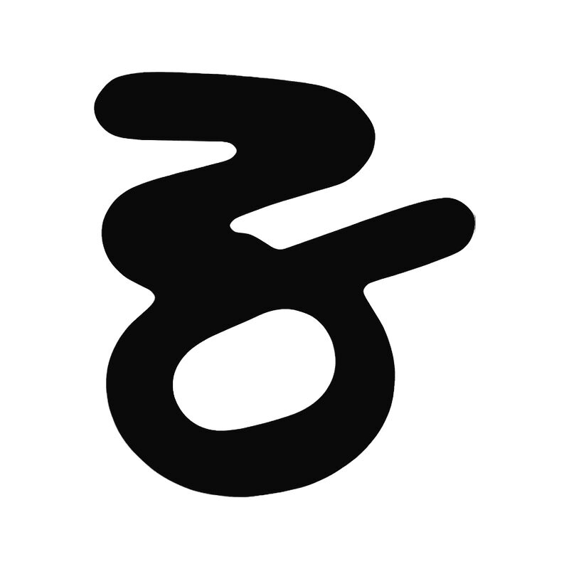 【メール】東洋マーク まんが文字 る 黒 ステッカーZMB-38