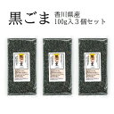 国産 黒ごま 100g×3 焙煎済栽培期間中農薬完全不使用で育てられた四国香川県産野菜安心安全、国産のゴマは大変貴重【メール便配送】ポスト投函 国産