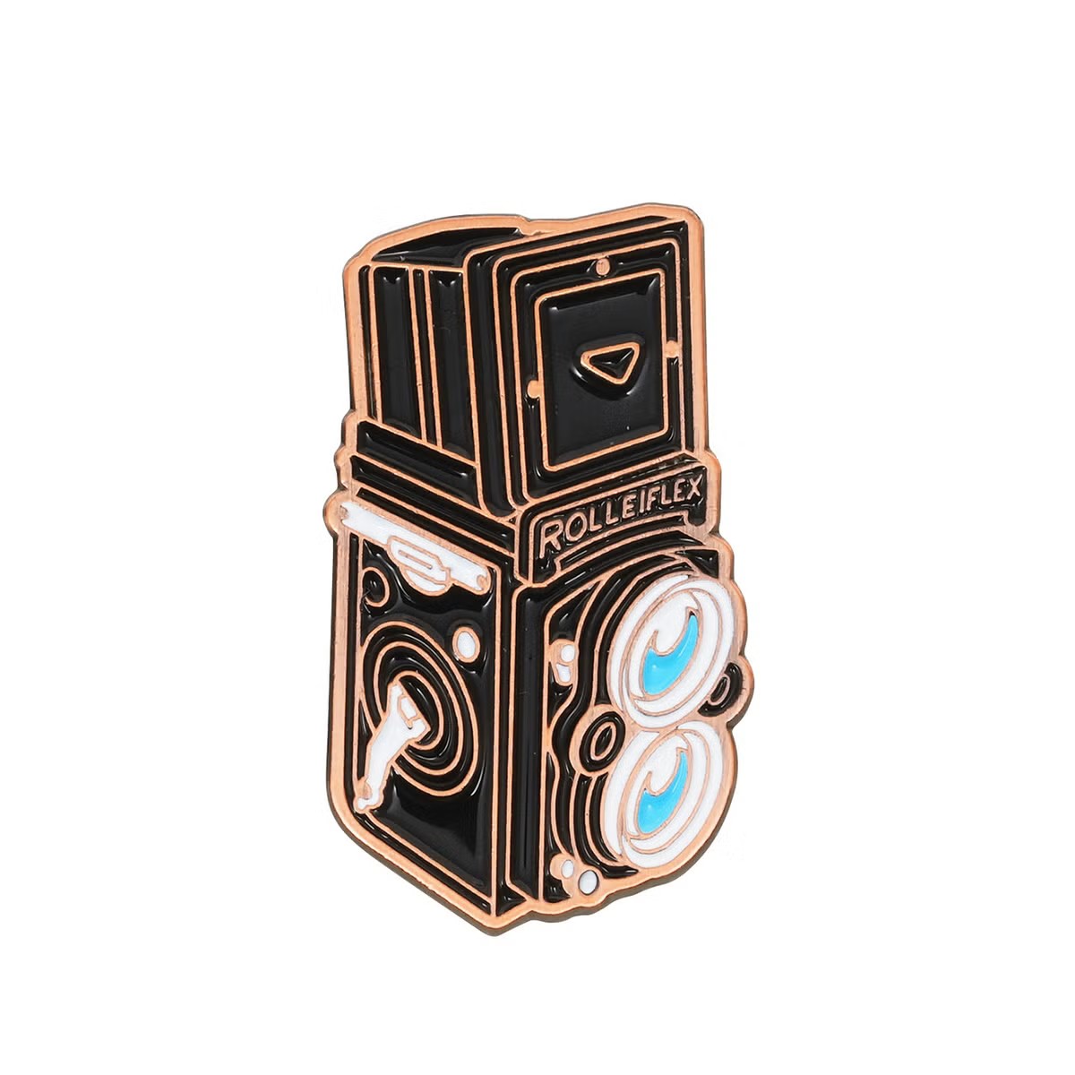 Rollei カメラ型ピンバッジ ROLLEIFLEX ブロンズ RL-031-BZ