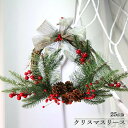 クリスマスリース グリーンリース X'mas ナチュラルリース ウィンターリース 25cm インテリア 店舗 装飾 壁飾り 壁掛け 玄関 クリスマス リース c...
