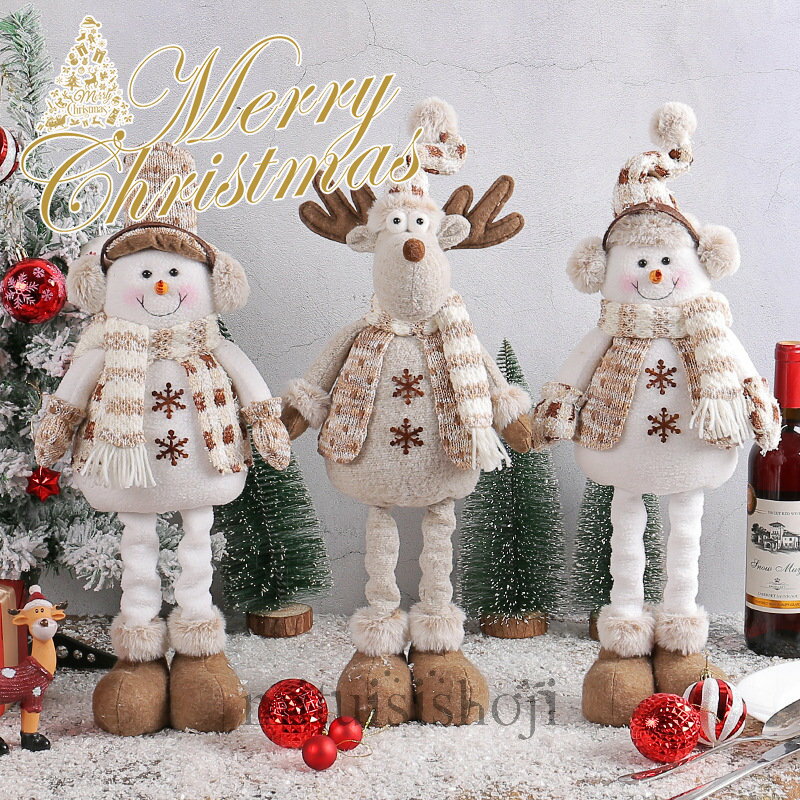 送料無料 クリスマス 飾り 雪だるま 人形 雪だるま ぬいぐるみ おもちゃ サンタクロース クリスマスツ..