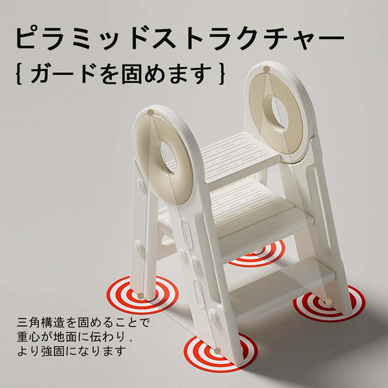 【当日発送可能】踏み台 子供 キッズステップ ステップ ステップ台 子ども こども キッズ ふみ台 トイレ 手洗い 玄関 庭 2段 昇降 おしゃれ 北欧 ナチュラル アイボリー 幼児 足置き台 洗面所 台所 お手伝い