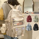 リュック レディース 無地 シンプル 可愛い 撥水加工 バックパック リュックサック PC収納可能 カジュアル アウトドア おしゃれ 中学生 高校生 リュック 大人 A4 ナイロン 軽量 人気 アウトドア 通学 通勤 旅行 スポーツ 20代 30代 ホワイト レッド グリーン ブルー(4)