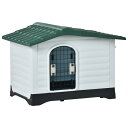 【新作登場】犬小屋 犬ケージ ペットハウス ペットケージ プラスチック製 犬 室内犬 室外 ペットゲージ オシャレ ボブハウス ペットハウス ペットサークル 犬用品 ペット用品 ドア付き 【Lサイズ】四季通用 通気性抜群 高耐久PP製 頑丈な作り 水洗いOK 組立簡単 グリーン