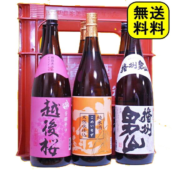 日本酒 純米酒 2本入った 飲み比べ 激安 一升瓶 1800ml 6本 セット 送料無料（プラケース入り） 1.8L 日本酒 飲み比べセット 日本酒セット 結婚式 ギフト プレゼント 家飲み 2〜3人用