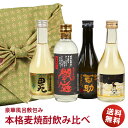 母の日 父の日 プレゼント 麦焼酎 焼酎 風呂敷包み 飲み比べ 麦焼酎 飲み比べセット 300ml 4本 ミニボトル ミニ 送料無料 むぎ 焼酎 セット 退職祝...