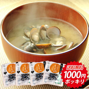 バレンタインデー 1000円 ポッキリ 送料無料 グルメ食品 宍道湖 しじみ 味噌汁 お試し 4食セット 買い周り 純国産 シジミ 蜆 島根名産 お買い得 肝臓 インスタント ギフト プレゼント 寒中見舞い 家飲み 2-3人用 父の日ギフト 父の日プレゼント