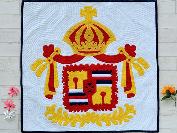 ハワイアンキルトタペストリー ハワイアンキルト インテリア ハワイ ハワイアン 壁掛け サイズ 約107cmx107cm