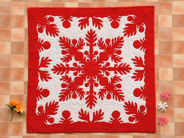 ハワイアンキルトタペストリー ハワイアンキルト インテリア ハワイ ハワイアン 壁掛け サイズ 約107cm..