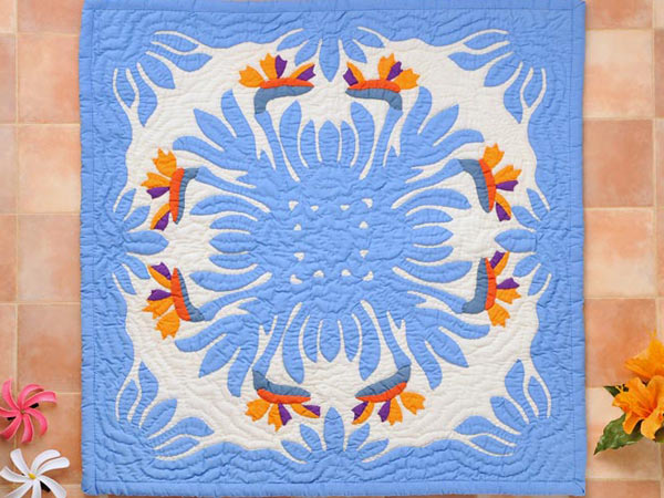 樂天商城 - ハワイアンキルトタペストリー ハワイアンキルト インテリア ハワイ ハワイアン 壁掛け ミウミントアロハ サイズ約60cm×60cm