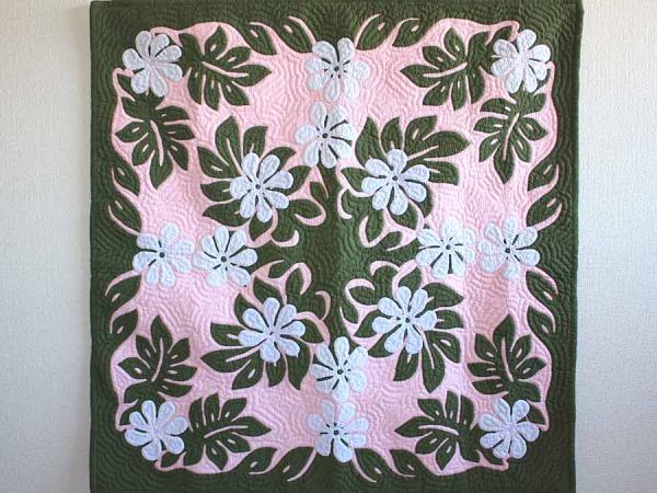 ハワイアンキルトタペストリー ハワイアンキルト インテリア ハワイ ハワイアン 壁掛け サイズ 約107cmx107cmのサムネイル