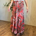 着やせスカート フリーサイズ レーヨン ティアードスカート ミウ・ミント・アロハ 着心地の良いスカート アウトレット 試作品 フリーサイズ 【数量限定】