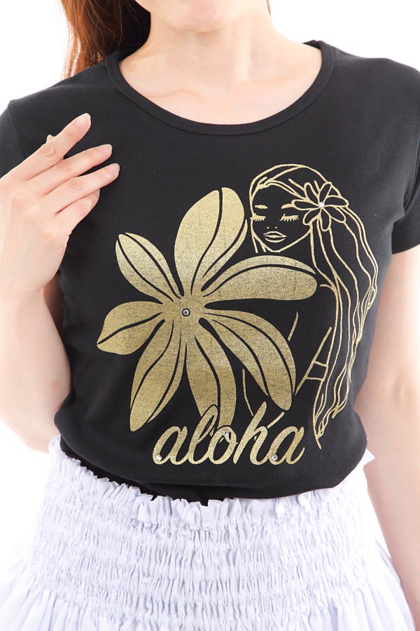 フラダンス tシャツ パウスカート セール パウスカート シングル フラダンス衣装 フラダンス 衣装 Tシャツ ミウミント ミウ・ミント・アロハ miu-mint-10005203 公式ハワイアンキルトのミウミント サンプル画像2