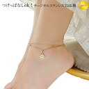 デイジー 菊 花 サージカルステンレス アンクレット つけっぱなし レディース 可愛い シンプル 金属アレルギー 小豆 キューバリンクチェーン 2連アンクレット...