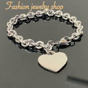 サージカルステンレス ブレスレット レディース メンズ ハートブレスレット ステンレス チェーン 金属アレルギー ステンレスチェーン 太め 小豆 チェーン 7m...
