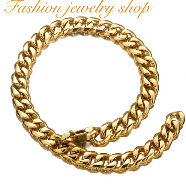 2way サージカルステンレスネックレスチェーン 極太 幅13mm 長さ56cm 喜平チェーン K18 金属アレルギー メンズチェーン k18 ゴールド シルバ...