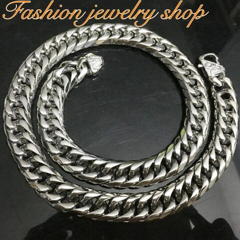 【幅13mm 極太 60cm】喜平ネックレス メンズ ステンレス サージカルステンレス ネックレスチェーン 18金メッキ 百合の紋章 6面カット 喜平チェーン ...