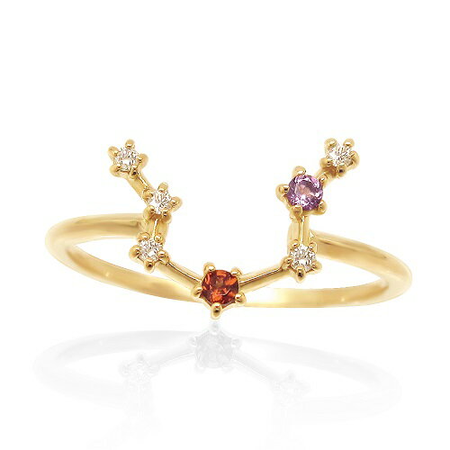 K10ピンクゴールド天然石ガーネッ...