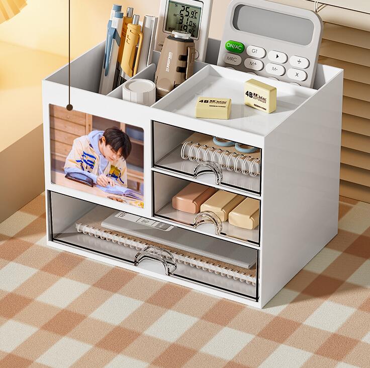 引き出し 卓上収納ケース 収納ボックス プラスチック A4/A5対応 横 小物 1段 2段 3...