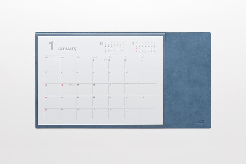 【楽天スーパーセール対象!】MIWAX Calendar+Deskmat MX-CA-SBU サイズ 420x230mm シーガルブルーテレワークマット在宅ワー...