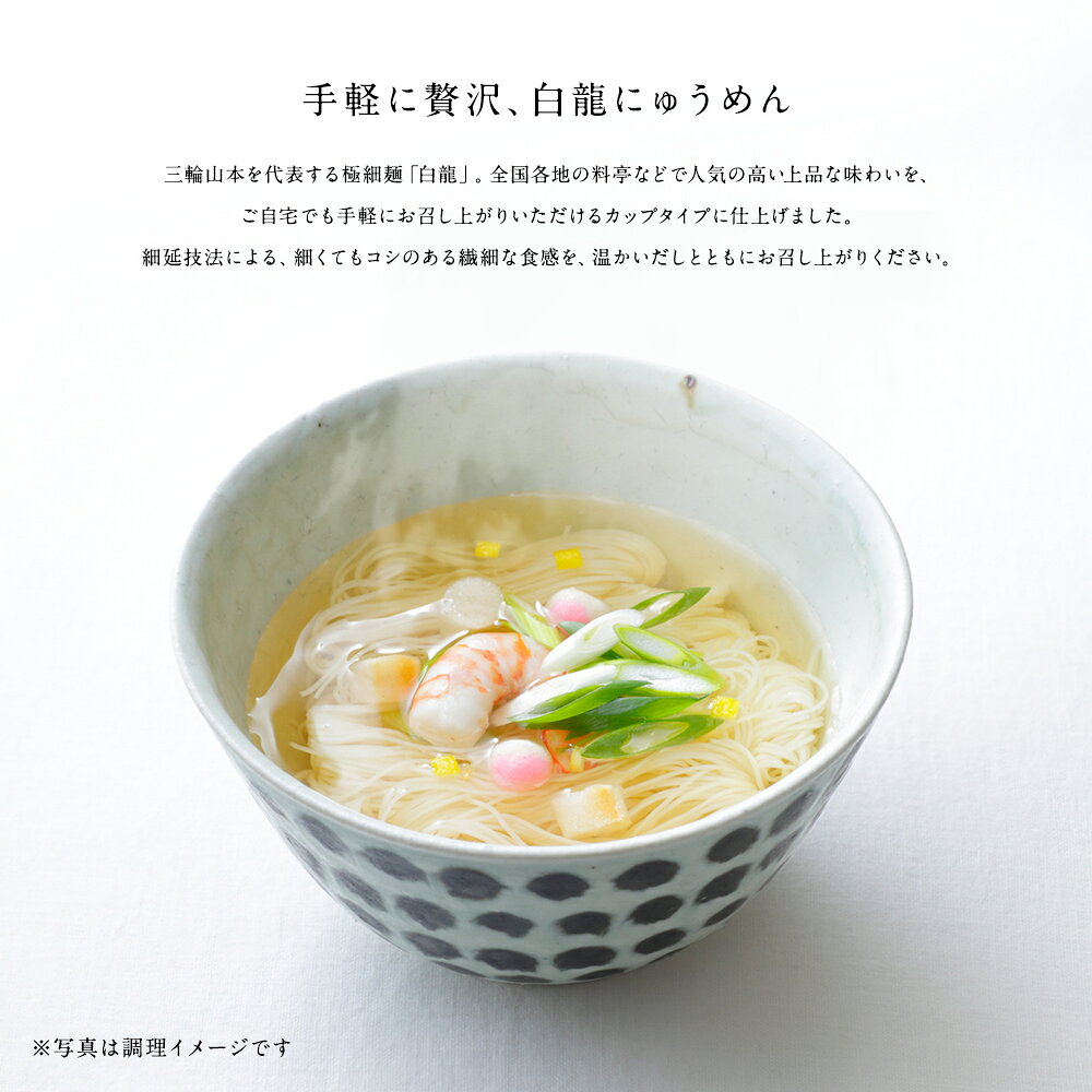 にゅうめん 三輪山本 白龍にゅうめん カップタイプ (4食セット) (V-D-4HA) 冬ギフ...