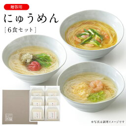 温麺(にゅうめん) にゅうめん詰合せ（CN-6A）煮麺 三輪山本