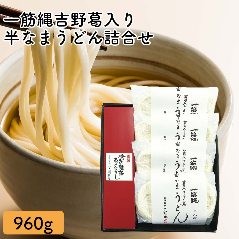 HHU-3 一筋縄半なまうどん詰合せ 一筋縄 そうめん 三輪そうめん ご自宅用 素麺 ソーメン 手延べ にゅうめん 煮麺 三輪山勝製麺