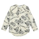 Folkmade フォルクメイド satin print blouse ivoryprint F23AW-001