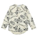 Folkmade フォルクメイド satin print blouse ivoryprint 大人用 F23AW-001