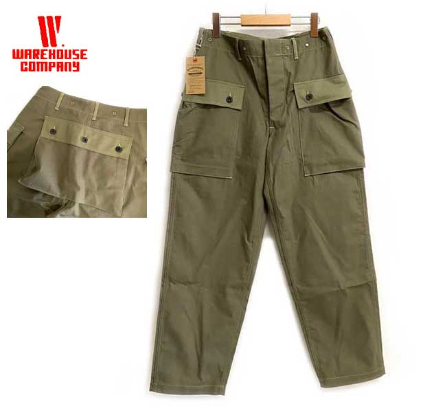 WAREHOUSE ウエアハウス 1097 USMC HERRINGBONE MONKEY PANTS ヘリンボンツイル モンキーパンツ