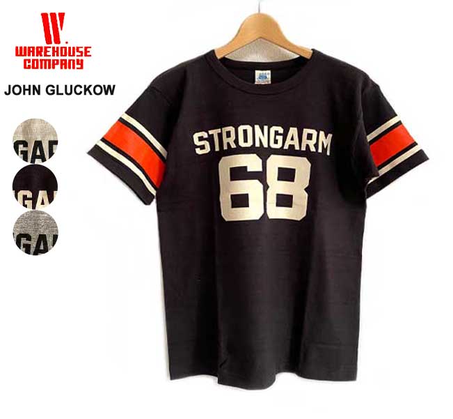 WAREHOUSE ウエアハウス JOHN GLUCKOW ジョン グラッコー Tシャツ College Store Numbering JG-CS06