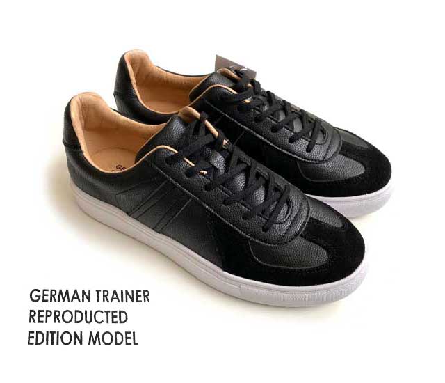 ジャーマントレーナー スニーカー メンズ ジャーマントレーナー　GERMAN TRAINER　レザー スニーカー　GERMANTRAINER REPRODUCTED EDITION MODEL　42600　BLACK