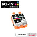 【送料無料】BCI-19BK BCI-19CLR CANON 2個 