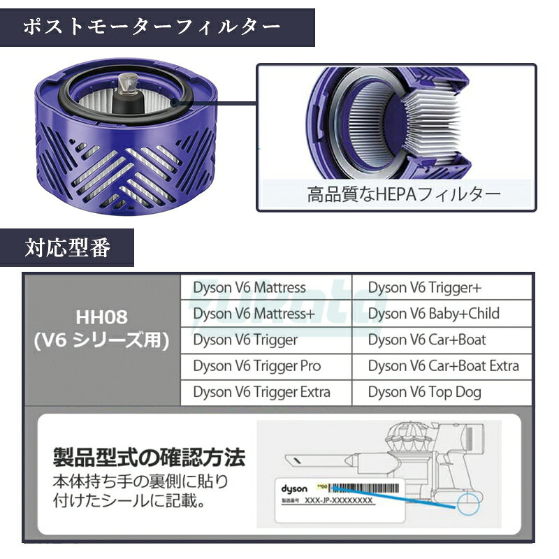 【即納】【レビュー特典あり】ダイソン 掃除機 V6 フィルター V6 シリーズ用 SV09 ...