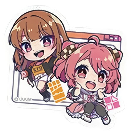 送料無料 キラぷるステッカーカラフルピーチ2 のあ＆えと 単品 からぴち ガチャ キャラ グッズ シール カプセル 誕プレ レア フィギュア ご当地