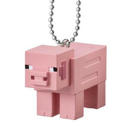 乐天商城 - 送料無料 MINECRAFT スイングマスコット3 ブタ 単品 マインクラフト マイクラ ガチャ カプセル アニメ キャラ グッズ 誕プレ レア フィギュア ご当地