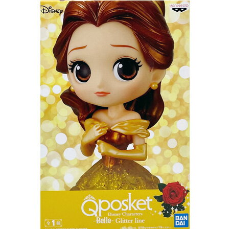 送料無料 Q posket Disney Characters -Belle- Glitter line ベル 美女と野獣 ディズニー フィギュア アニメ プライズ バンプレスト グッズ ストラップ 誕プレ 模型 おもちゃ