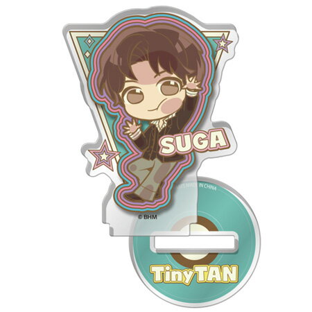 送料無料 ぴた！でふぉめ TinyTAN アクリルスタンド Dynamite Ver. SUGA 単品 シュガ BTS 防弾少年団 ガシャポン グッズ ストラップ カプセル 誕プレ レア フィギュア ご当地 キャラ マスコット