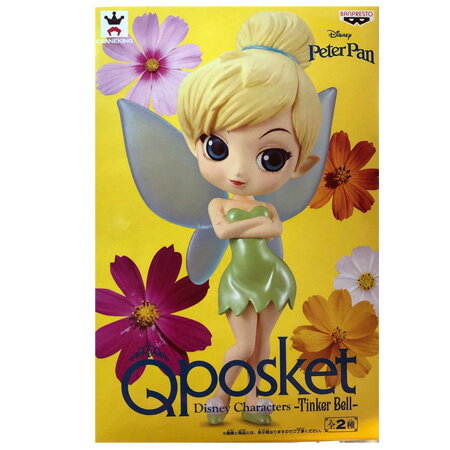 送料無料 Disney Characters Q posket Tinker Bell レアカラー ティンカーベル ディズニー フィギュア キューポス アニメ プライズ バンプレスト グッズ 模型 おもちゃ