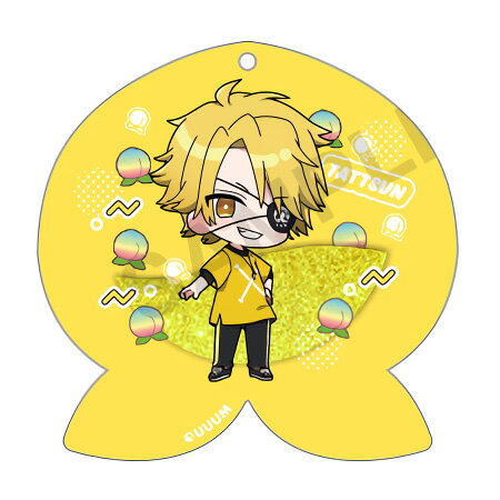 送料無料 カラフルピーチ グリッターホログラムキーホルダー たっつん 単品 からぴち ガチャ キャラ グ..