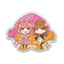 送料無料 カラフルピーチキラぷるステッカー のあ&えと 単品 からぴち デコシール ハート Heart キャラ ガチャ グッズ ストラップ カプセル 誕プレ レア フィギュア ご当地