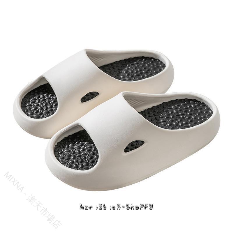 乐天商城 - スリッパ　メンズ　足つぼ　健康サンダル　レディース　厚底　滑り止め　ルームシューズ　玉石　ミュール　室内履き　浴室　マッサージ　夏用　おしゃれ　フラット