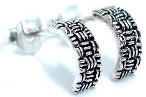 ウッドレイハーフスタッドピアス/1ペア 両耳 20G 20ゲージ 両耳 シルバー925 スターリングシルバー シルバーピアス キャッチピアス メンズ レディース 高級 オリジナル 耳たぶ 軟骨 リング型 フープ型