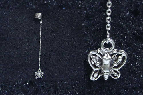 バタフライチャームイヤーカフ/1個販売 シルバー925 スターリングシルバー メンズ レディース オリジナ..