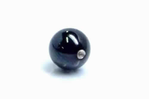 ブラッククリップイン（ビーズリング用）ボール 1個販売 ボディピアス ボディーピアス パーツ キャッチ サージカルステンレス316L 20G 18G 16G 14G 12G 10G 8G 6G 4G 2G 0G 00G キャプティブビーズビーズリング用 球 リング型 黒色 CBR用 メンズ レディース BCR用