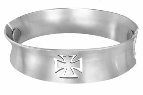 アイアンクロスリング ステンレス バングル アームレット 腕輪 サージカルステンレス316L メンズ レディース 腕輪 手首 アクセサリー 二の腕 腕 ブレスレ...