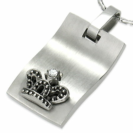 プリンセスクラウンペンダントトップ ステンレスペンダント サージカルステンレス316L ネックレス トッ..